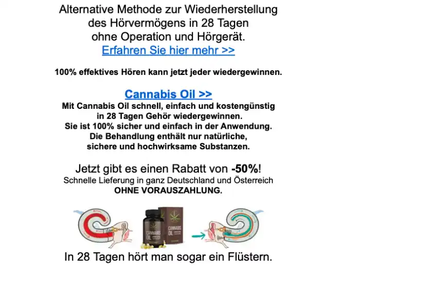 Cannabis-Öl soll Ohren heilen – Alles Quatsch!