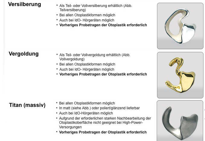 Ich vertrage den Kunststoff von der Otoplastik nicht