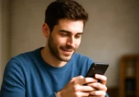 junger Mann mit einem Smartphone