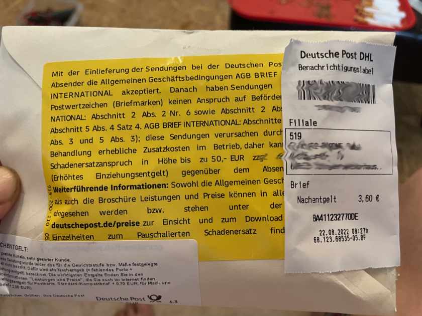 Bitte Einsendungen ordnungsgemäss frankieren